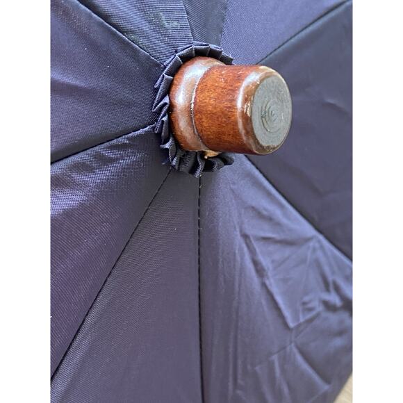 Vintage Yves St Laurent Opium for Men Push Button Umbrella with Wooden J Handle - Picture 10 of 16
